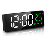 Relógio Led Digital Mesa Espelhado Despertador Temperatura