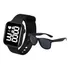 Relógio Led Infantil Meninas Óculos Sol Quadrado Brinde Top