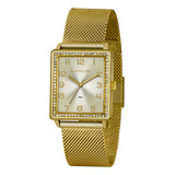 Relogio Lince Analogico Dourado