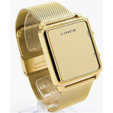 Relógio Lince Feminino Digital Dourado Original Luxo Estilo