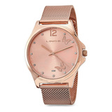 Relógio Lince Feminino Original Correia Rose