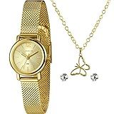 Relógio LINCE KIT Feminino Dourado LRGH175L25