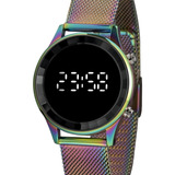 Relógio Lince Led Digital Feminino Ldm4649l Cor Da Correia Fruta Cor Cor Do Bisel Fruta Cor Cor Do Fundo Preto