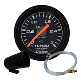 Relógio Manômetro Pressão Turbo 3kg Copo Kit Instalação