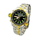 Relógio Masculino Aqualand Série Ouro Pulseira Metal
