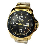 Relógio Masculino Atlantis Original G3216 Dourado Com Preto
