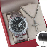 Relógio Masculino Banhado A Ouro Corrente Pulseira Ping