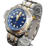 Relógio Masculino C500 Americano Aqualand Série Ouro Em Aço