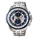 Relógio Masculino Casio Edifice Ef 558d 1avudf Azul E Branco