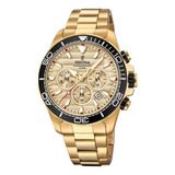 Relógio Masculino Dourado Alta Qualidade Original Festina