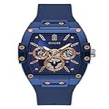Relógio Masculino GUESS De Quartzo Com Pulseira De Silicone Azul 24 Modelo GW0203G7 