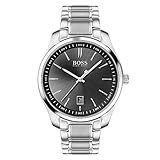 Relógio Masculino Hugo Black De Quartzo Com Pulseira De Aço Inoxidável Prata Preto 20 Circuito Prata Relógio De Quartzo