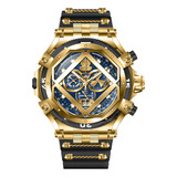 Relógio Masculino Invicta Pro Diver 37178 Swiss Movt Cor Da Correia Preto Cor Do Bisel Dourado Cor Do Fundo Preto