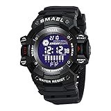 Relógio Masculino Militar, Digital, Esportivo, Led, à Prova D'água, Cronógrafo, Eletrônico, Com Alarme De Data, Cronômetro Para Homens E Mulheres, 8050_preto E Branco, Moda Casual Esporte Ao Ar Livre