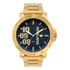 Relógio Masculino Mormaii Steel Dourado Garantia 1 Ano Cor Do Fundo Azul