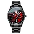 Relógio Masculino Olevs Automátic Roda Carro Luxo Gira Black
