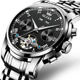 Relógio Masculino Olevs Luxo Automático Platinum