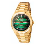 Relógio Masculino Oremte Com Marcador De Data Prova D água Cor Da Correia Dourado verde