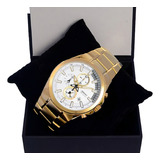 Relógio Masculino Orient Cronograph Dourado Prova D água 50m