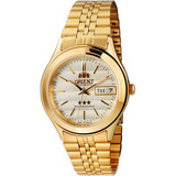 Relógio Masculino Orient Dourado Automático Em03-a0f C1kx