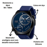 Relogio Masculino Preto azul