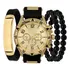 Relógio Masculino Prova D'água + Kit Com 3 Pulseiras Homem