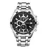 Relógio Masculino Pulseira Aço Inox Quartzo Curren 8023 Cor Da Correia Prateado Cor Do Bisel Branco/preto Cor Do Fundo Preto