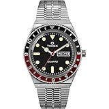 Relógio Masculino Q Timex 38 Mm, Silver/black/red, One Size, Q - Pulseira De Três Mãos