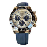 Relógio Masculino Rolex Daytona Borracha Base Eta Com Caixa