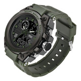 Relogio Masculino Sport Militar Shock Tatico Prova D água Cor Da Correia Verde