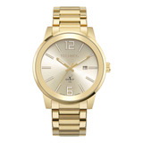 Relógio Masculino Technos Cayde Dourado Loja De Fábrica Cor Do Fundo Branco