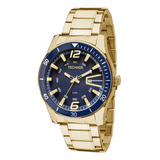 Relógio Masculino Technos Racer Dourado Cor Do Fundo Azul