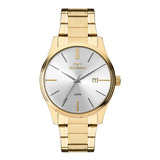 Relógio Masculino Technos Steel Dourado Loja De Fábrica Cor Do Fundo Prata