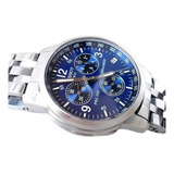 Relógio Masculino Tissot Prc200 Azul Pulseira Aço Prc 200 Nf