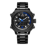 Relógio Masculino Weide Anadigi Wh7302b Preto