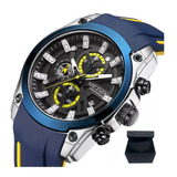 Relógio Megir Azul Esportivo Prova D