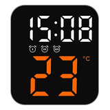Relógio Mesa E Parede Digital Led Temperatura Alarmes Usb