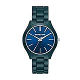 Relógio Michael Kors Feminino Slim Runway Azul - Mk4416/1vn