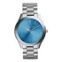 Relógio Michael Kors Mk3292 Feminino Runway Prata Azul Slim Cor Da Correia Prateado Cor Do Bisel Prateado