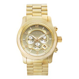 Relógio Michael Kors Mk8077 Oversized Unissex Dourado