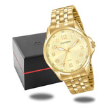 Relogio Mondaine Dourado Masculino