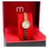 Relogio Mondaine Feminino Pequeno Social Dourado Original Cor Do Fundo Prateado