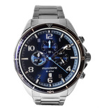 Relógio Mondaine Masculino Original Cromado Cronógrafo 5 Atm