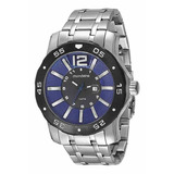 Relógio Mondaine Prata Fundo Azul Extra Grande 94851g0mvna2