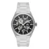 Relógio Orient Automático Skeleton Nh7ss004 G1sx Correia Prateado Bisel Prateado Fundo Preto/prata