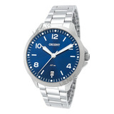Relogio Orient Feminino Prata Mostrador Azul Fbss1159 D2sx