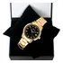 Relógio Orient Feminino Social Fgss1237 P2kx Dourado Aço Cor Do Fundo Preto