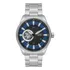 Relógio Orient Masculino Automático Open Heart Nh7ss003 D1sx Cor Da Correia Prateado Cor Do Bisel Prateado Cor Do Fundo Azul