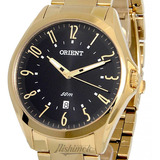 Relógio Orient Masculino Mgss1202 P2kx Dourado Prova Dagua Cor Do Fundo Preto