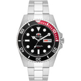 Relógio Orient Prata Automatico Masculino Coroa Rosqueada